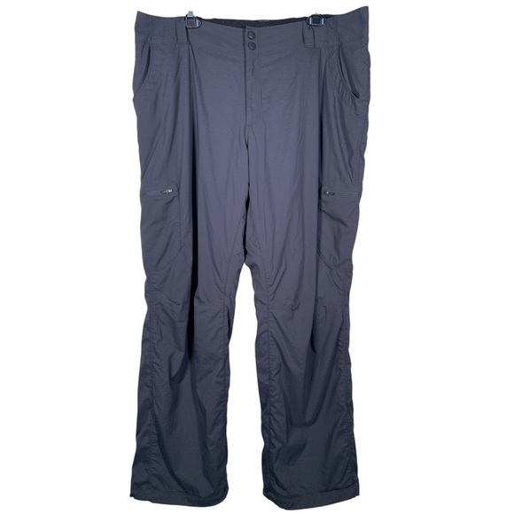 L.L. Bean Hiking Skiing Gray Outdoor Cargo Pants Size 18 EUC #0830 - Picture 1 of 10